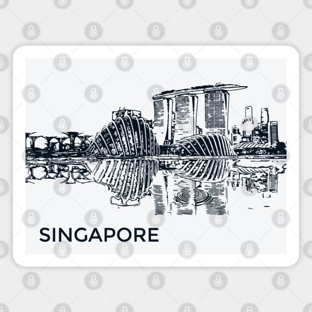 Singapore Magnet by Lakeric